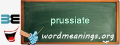 WordMeaning blackboard for prussiate